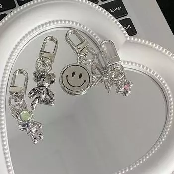 Личность Крутой Кроу Сердце Крест Брелок Креативный Вращающийся Смайлик Сумка Подвеска Для Влюбленных Подарок