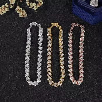 Личность Маленький Свежий Браслет Темперамент Простой Цирконовый Браслет серебряный