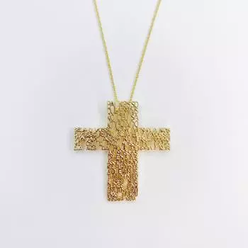 Личность мода тенденция крест кулон полое ожерелье популярный личность хип-хоп мужское и женское ожерелье наборный ремешок золотой