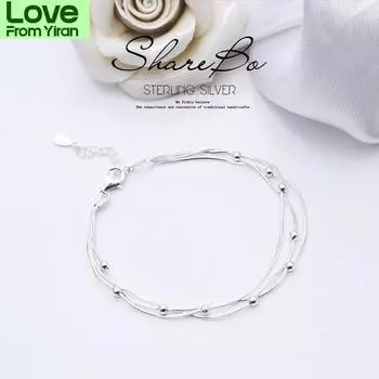 Личность Новое Искусство Ювелирные Изделия Из Стерлингового Серебра 925 Пробы Женский Простой Маленький Шар Высокого Качества Популярный Браслет