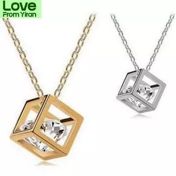 Личность Новый Love Cube Трехмерное женское ожерелье Модный тренд Популярный Уникальный подарок на годовщину - Женщина