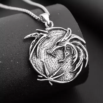 Личность реплика дракон лютоволк кулон ожерелье для мужчин