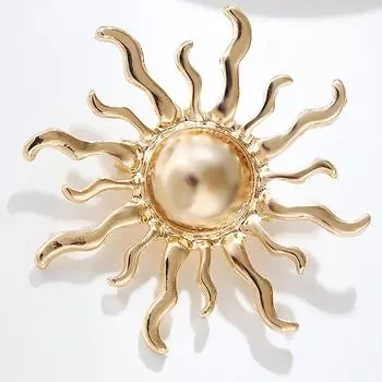 Личность Sun Flower Броши Pin для женщин Одежда Ювелирные изделия Аксессуары для вечеринок