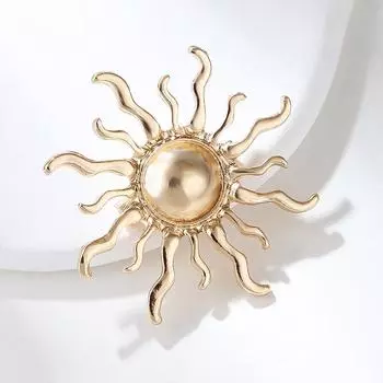 Личность Sun Flower Броши Pin для женщин Одежда Ювелирные изделия Аксессуары для вечеринок