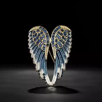 Личность Темперамент Крылья Ангела Брошь Женская Корейская Мода Универсальная Эмалевая Булавка Сплав Бриллиант Корсаж Аксессуары