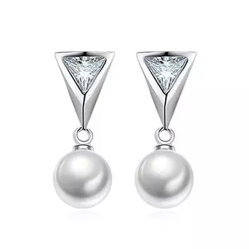 Личность Темперамент Мода Жемчужные Серьги-гвоздики Девушки Бахрома Личность Универсальные Серьги Ювелирные Изделия Литературные Серьги Леди