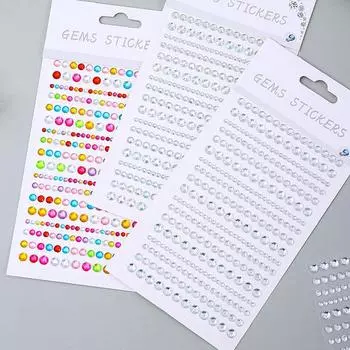 Лицо, глаза, вечерние макияж, акриловая наклейка со стразами и бриллиантами, самоклеющаяся наклейка с яркими кристаллами, сделай сам, большая маленькая смешанная наклейка для украшения лица