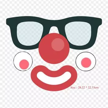 Лицо клоуна, забавный клоун, Джокер, термопереносная печать, виниловые нашивки, наклейки для одежды, аппликации «сделай сам», моющиеся нашивки