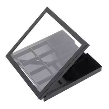 Lid 12 Grids Cosmetic Container Eye Makeup Storage Box Empty Eyeshadow Dish Lipstick Sample Box DIY Eyeshadow Palette