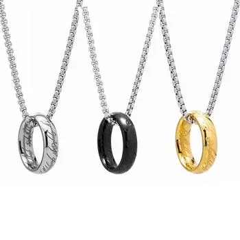 Лидер продаж 2023 года, украшения в Европе и Америке, 60 мм жемчужная цепочка, подвесное кольцо Supreme, мужское ожерелье из титановой стали