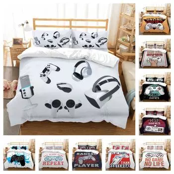 Лидер продаж 3D геймпад постельное белье детский подарок пододеяльник наволочка полиэстер покрывала UK Single 135x200cm