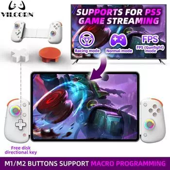 Лидер продаж D8Pro RGB игровой контроллер для планшета FPS мобильный геймпад для переключателя Android ios PS3 PS4 PC Hall Trigger джойстик