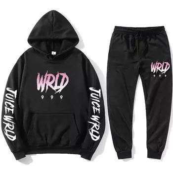 Лидер продаж J UICEWrld, костюм с капюшоном, толстовка + спортивные штаны Juice Wrld Juice Wrld Juicewrld Trap Rap Rapy Tomography Juice World XXXL