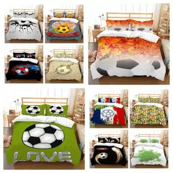 Лидер продаж, комплект пододеяльников с подушкой для постельного белья, уникальный дизайн, домашний текстиль, спортивная печать, элитные комплекты постельного белья для мальчиков и мужчин, роскошные комплекты постельных принадлежностей UK Single 135x200cm