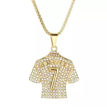 Лидер продаж Кубка мира №. Ожерелье с подвеской из 7 джерси с позолотой