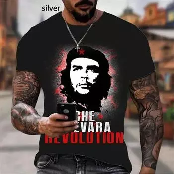 Лидер продаж, летние новые футболки с 3D принтом Che в стиле ретро, мужские и женские повседневные футболки в стиле Харадзюку с короткими рукавами XS