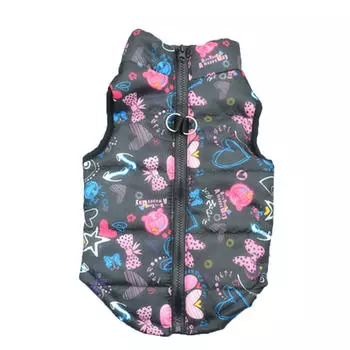 Лидер продаж, модная мультяшная милая ткань для собак, зимняя ткань для собак, жилет для домашних животных, новинка XS
