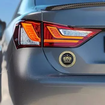 Лидер продаж, модные металлические наклейки для стайлинга автомобилей, декоративные наклейки, хрустальная корона, персональные наклейки на кузов автомобиля, аксессуары