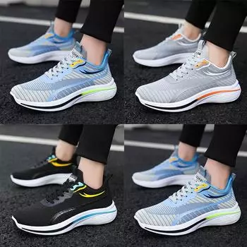 Лидер продаж, мужские осенние новые летающие тканые повседневные мужские сетчатые дышащие кроссовки на платформе, мужские стильные кроссовки 39 чёрный