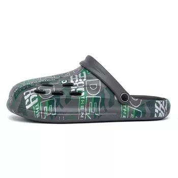Лидер продаж, мужские уличные сандалии, оригинальная пляжная обувь, повседневные летние мужские легкие мужские тапочки, садовая обувь с граффити 40