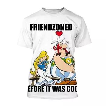 Лидер продаж, новая футболка с 3D-принтом для мужчин и женщин, футболка с рисунком из мультфильмов, повседневная модная хип-хоп крутая футболка с круглым вырезом и короткими рукавами S