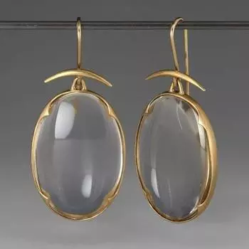 Лидер продаж, новые изысканные модные серьги-подвески с драгоценными камнями, винтажные серьги в форме крючка