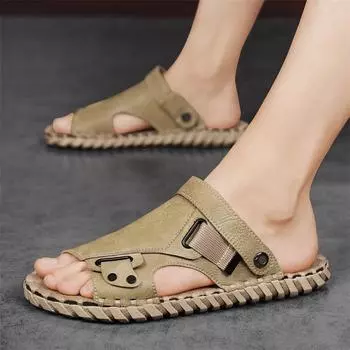 Лидер продаж, новые мужские тапочки и сандалии, летние нескользящие походные туфли на открытом воздухе, повседневные легкие мужские тапочки с открытым носком 39 чёрный