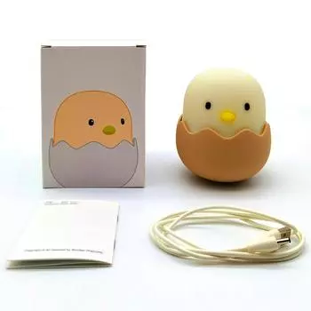 Лидер продаж, новый дизайн, мини-детский светодиодный светильник, милый ночник с курицей для спальни или офиса, подарок для White