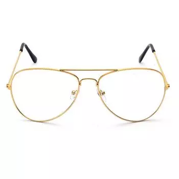 Лидер продаж, очки с прозрачными линзами, оправа для очков, унисекс, ретро-авиатор, модная винтажная металлическая оправа 1