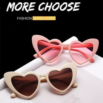 Лидер продаж, персонализированные темные очки в форме персикового сердца, модные женские солнцезащитные очки в большой оправе из металлического ПК Maroon frame gray lens