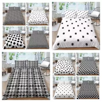 Лидер продаж, пододеяльник с геометрическим рисунком, модное постельное белье, полиэстер, пододеяльник, королевский размер, постельное белье, роскошный домашний текстиль, комплект постельного белья UK Single 135x200cm