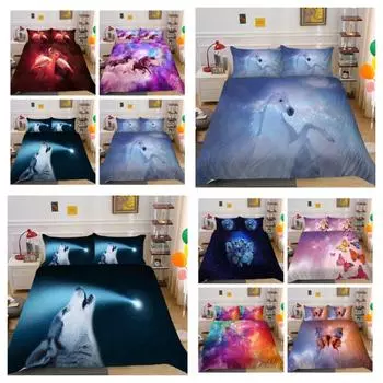 Лидер продаж, пододеяльник с животными, пододеяльник, королевский размер, постельное белье, домашнее постельное белье, Unqiue, дизайн, комплект постельного белья для детей-подростков UK Single 135x200cm