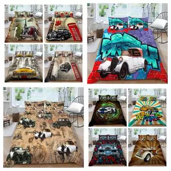 Лидер продаж, покраска автомобиля, крутой автомобиль, постельное белье, костюм, уникальный дизайн, домашний текстиль, King, один размер, модное пододеяльник UK Single 135x200cm