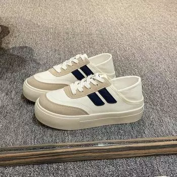 Лидер продаж, повседневные туфли-лодочки одного цвета, женские осенние новые модные универсальные стильные и легкие мягкие женские кроссовки на плоской подошве 35