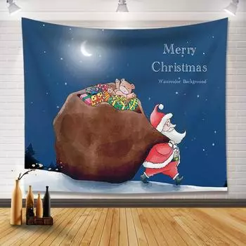 Лидер продаж, Рождественский гобелен со снеговиком, Ins, вечерние, камин, спальня, украшение для дома, рождественская подвесная ткань, изображение на заказ 100x75cm