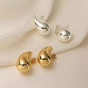 Лидер продаж: серьги-капли для женщин, нишевый дизайн, высококачественная глянцевая поверхность, легкие серьги золотой