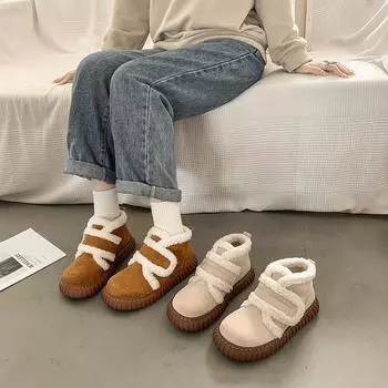 Лидер продаж теплые шерстяные зимние сапоги женская обувь новая зимняя обувь с бархатом и толстой подошвой женская модная обувь все кроссовки 35