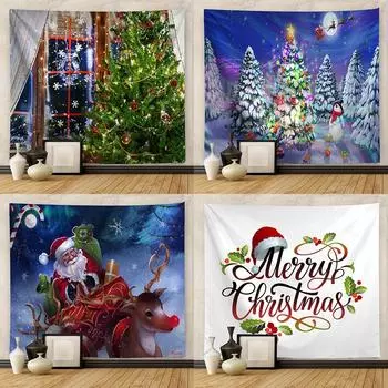Лидер продаж, трансграничная подвесная ткань для внешней торговли, хит продаж на Amazon, гобелен с рождественским принтом 100x75cm