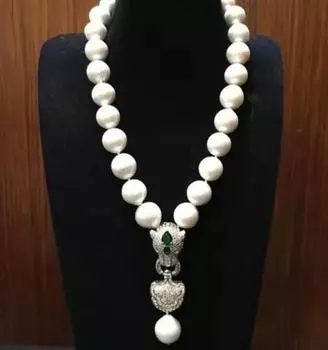 Лидер продаж в европейском и американском стиле, натуральное белое ожерелье Эдисона с огромным жемчугом 13-14 мм, модные украшения