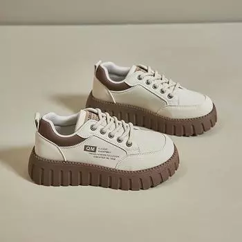 Лидер продаж, весенняя модная спортивная обувь для женщин, новая повседневная удобная женская спортивная обувь на толстой подошве на шнуровке для улицы 35