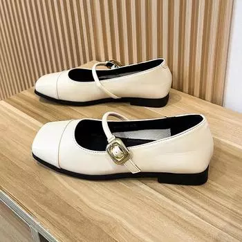 Лидер продаж, весенняя модная женская обувь на плоской подошве, повседневные удобные туфли без шнуровки на плоской подошве, уличная однотонная женская обувь Мэри Джейн 35