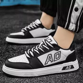 Лидер продаж, весенняя мужская обувь, новая дышащая модная повседневная нескользящая обувь на плоской подошве со шнуровкой, удобная уличная мужская спортивная обувь 39