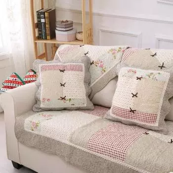 Лидер продаж, всесезонный универсальный противоскользящий диванный коврик, новая подушка в сельском стиле, чехол для дивана, маленькое полотенце на спинку с цветочным принтом в стиле Хань 70*70cm