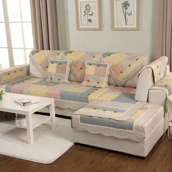 Лидер продаж, высококачественный хлопковый лоскутный чехол для дивана, подушка для сиденья с бантом, подушка для дивана, универсальный многофункциональный коврик на четыре сезона 40x60cm