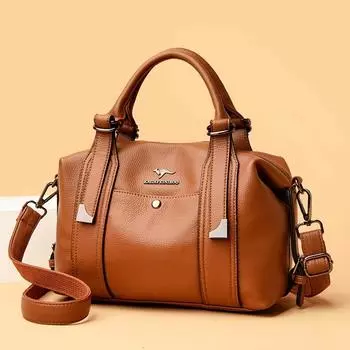 Лидер продаж, женская сумка через границу, роскошная женская сумка из мягкой кожи, большая вместительная сумка Boston, повседневная женская сумка на плечо