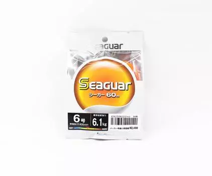 Лидерная леска Seaguar Fluorocarbon 60, 60 м, размер 6, 25 фунтов (0140) чистый