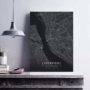 Лидс Лестер Лутон Манчестер Мэнсфилд Мидлсбро Милтон Кейнс Нортгемптон Великобритания Плакат 21cm30cm NoFrame