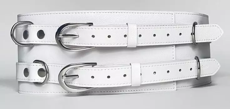Liebe Seele FuJi Fuji White Series Genuine Cowhide Training SM Goods Rut Prevention Human Cosplay SM Play Restraints Shackles (Waist L)