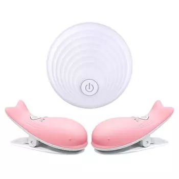 LIEBE Seele Электрический зажим для сосков Электрический зажим для сосков Пытка сосков Вибратор для сосков Ротор SM Play Товары для взрослых для мужчин и женщин [Щипок и вибрация]