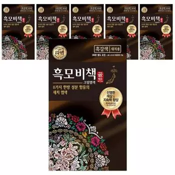 Lien Black Hair Bichak Gold General Краска для волос для окрашивания седых волос, черно-коричневый, 6 шт.
